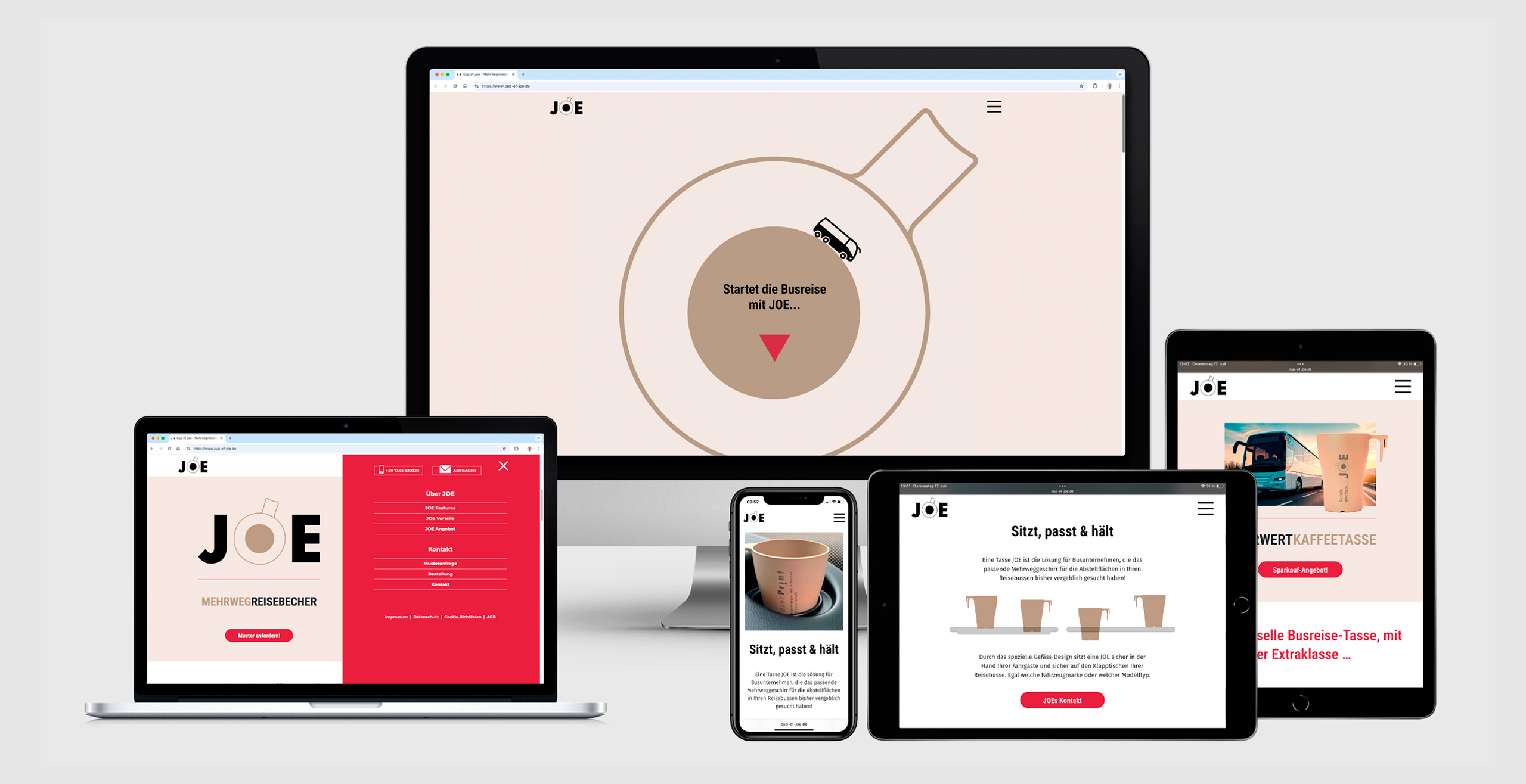 Webseite Cup of Joe